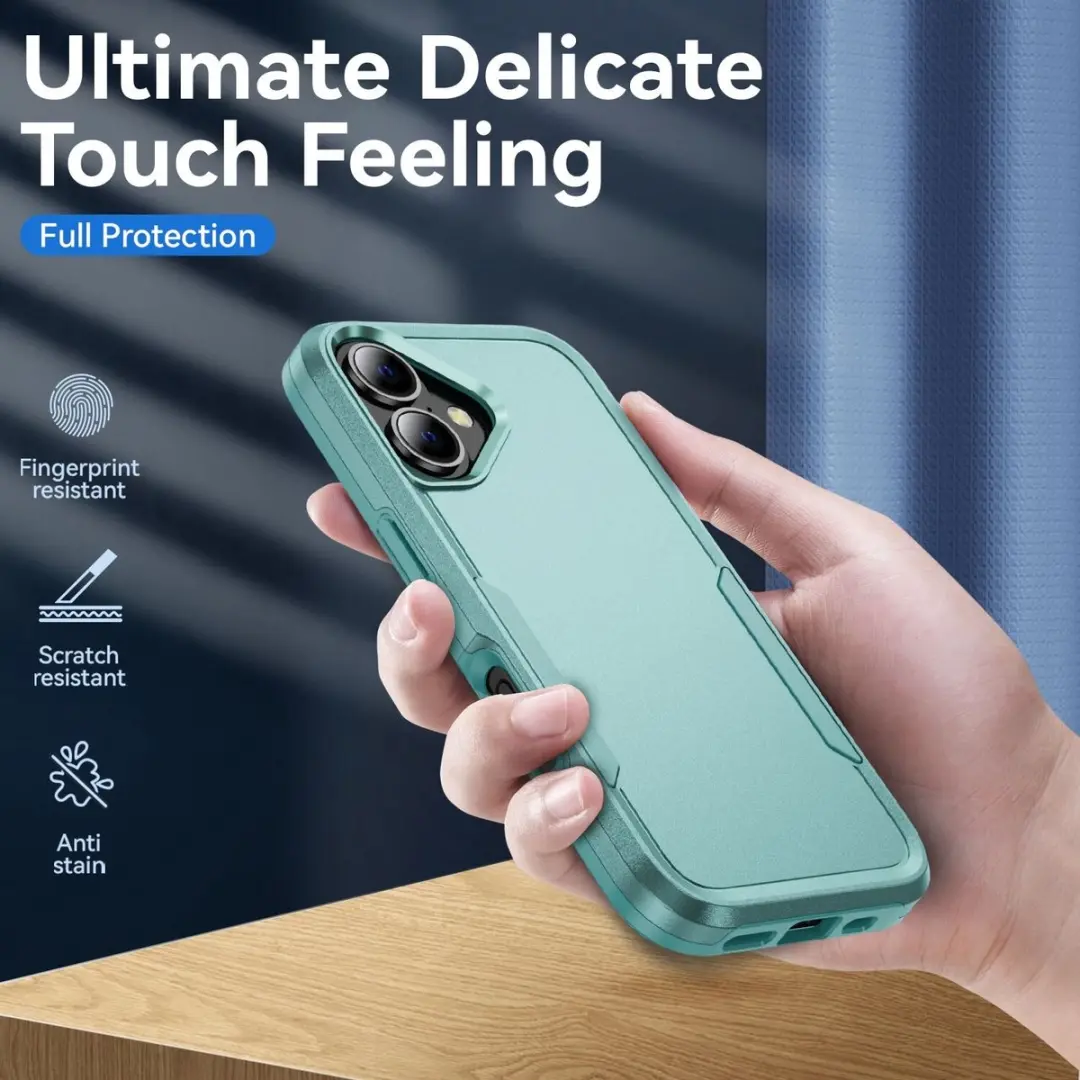 Selected Back Cover iPhone 16 Rugged Hoesje - Groen