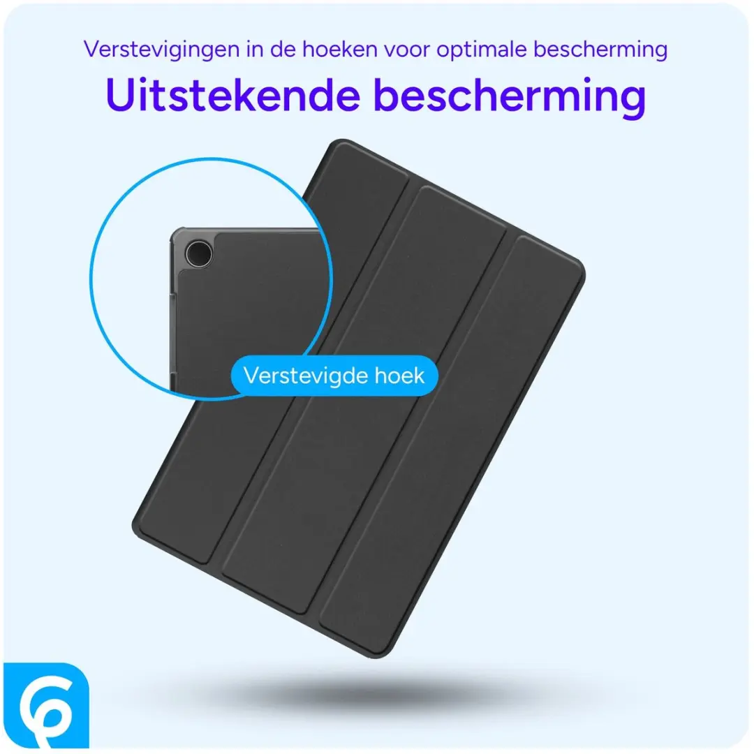Samsung Galaxy Tab A8 2021 Tablethoes - Tri-Fold Kunstleder - Zwart