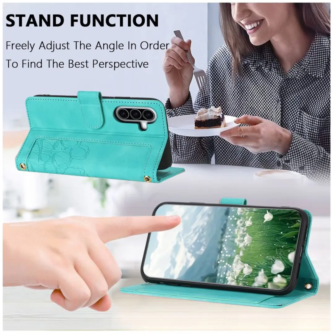 Selected Hoesje Samsung Galaxy A36 Tulpen Book Case - Groen