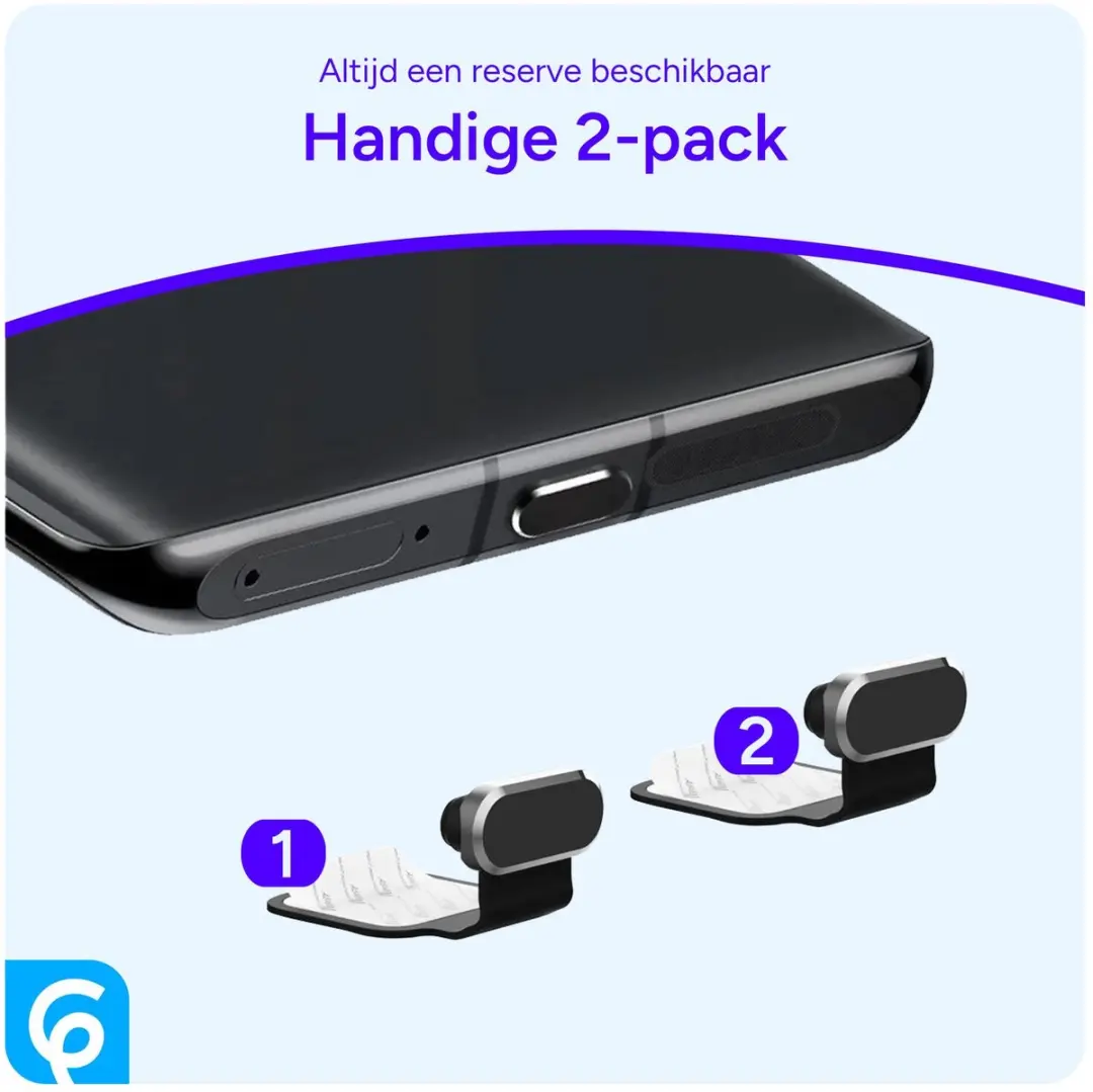 Selected USB-C Stofdichte Plug - Zwart 2-Pack