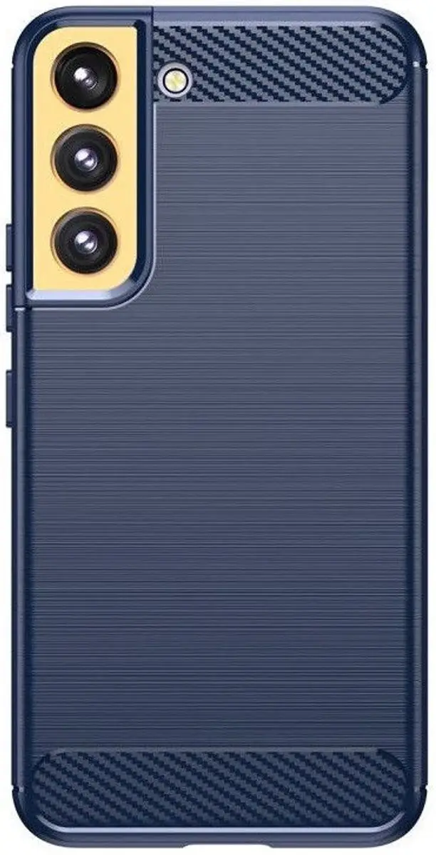 Selected Geborsteld TPU Hoesje Samsung Galaxy S22 - Blauw