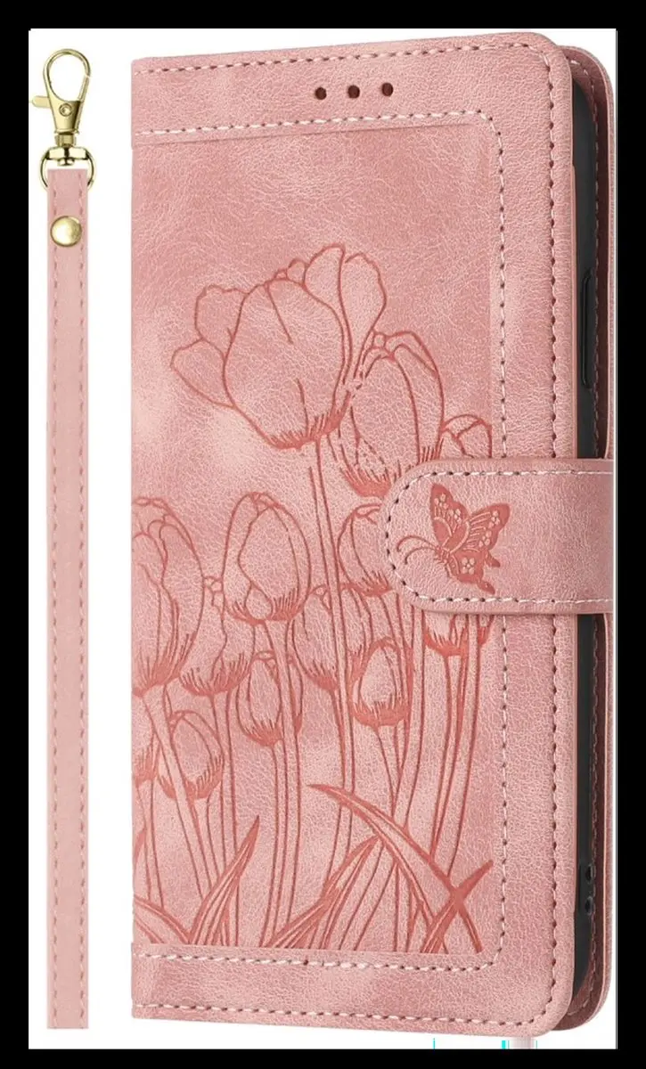 Selected Hoesje Samsung Galaxy A56 Tulpen Book Case Roze