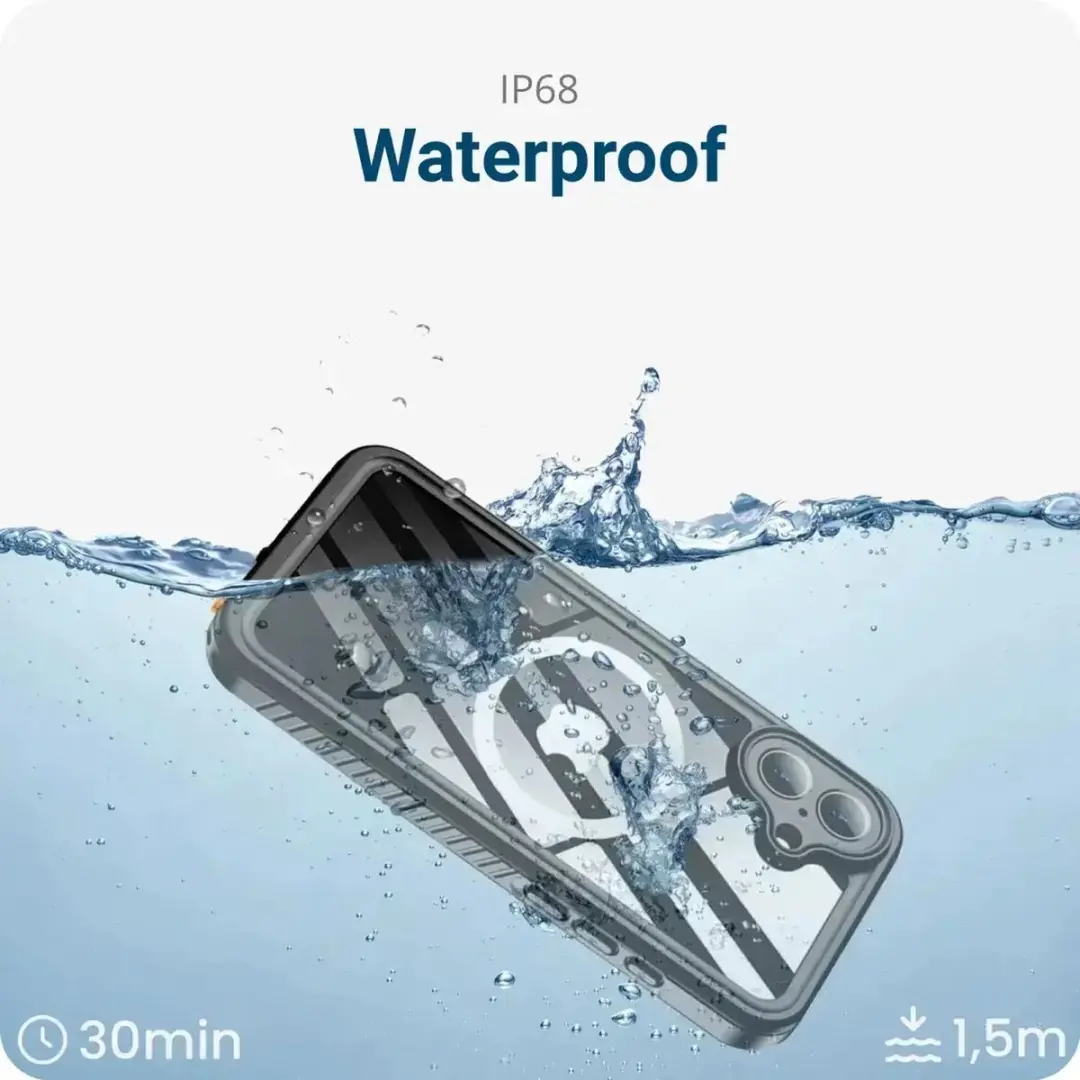 Selected SBG Outdoor Case iPhone 16/17 Waterdicht - MagSafe - IP68 - Transparant/Zwart