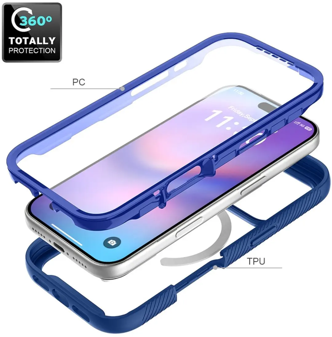 Selected by GSMpunt iPhone 17 Pro Hoesje - Blauw - MagSafe
