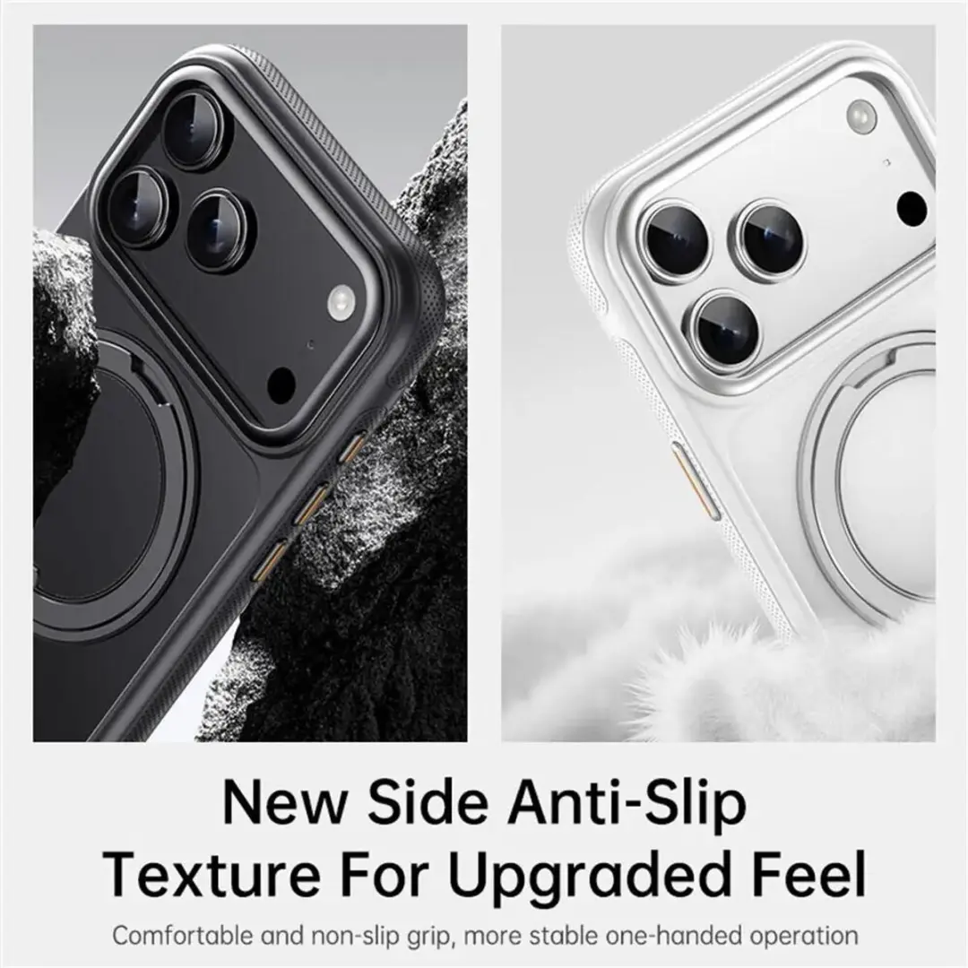 Selected Premium Hoesje Apple iPhone 17 Pro - MagSafe Kickstand - Zwart