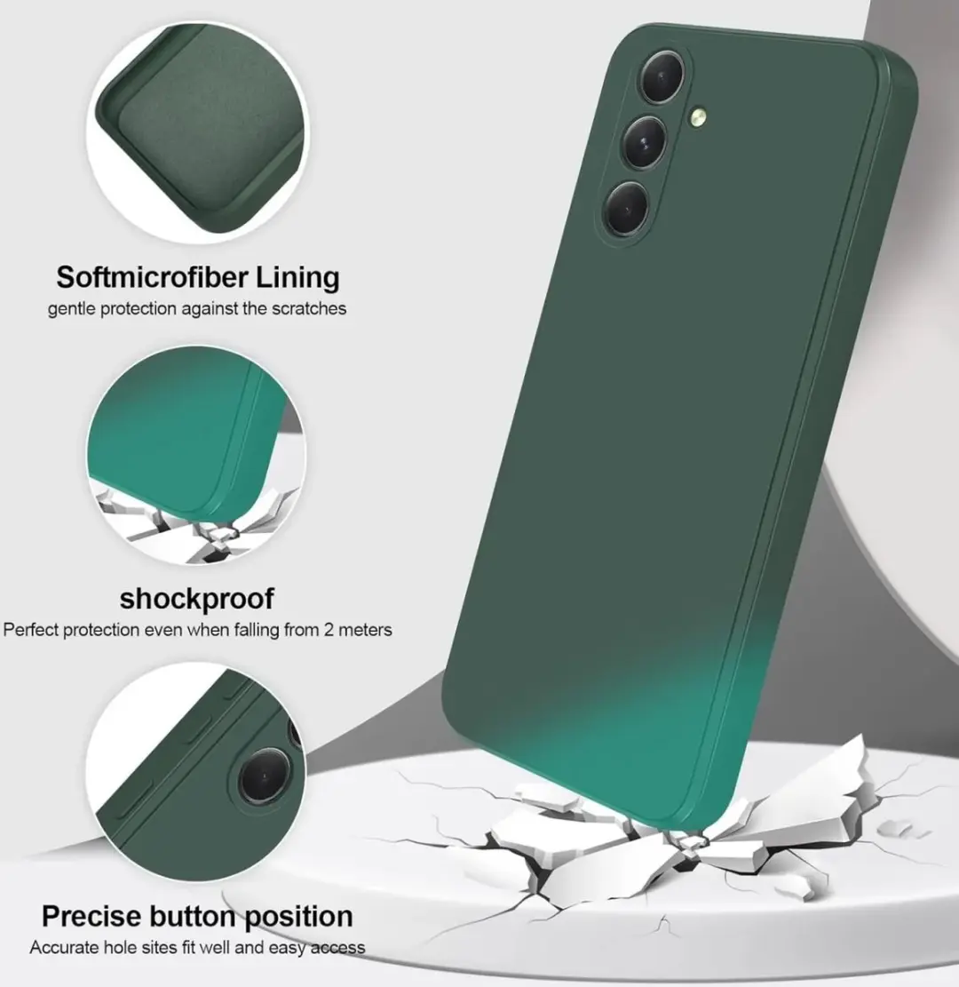 Selected by GSMpunt Samsung Galaxy A54 Hoesje - Dun TPU - Donkergroen