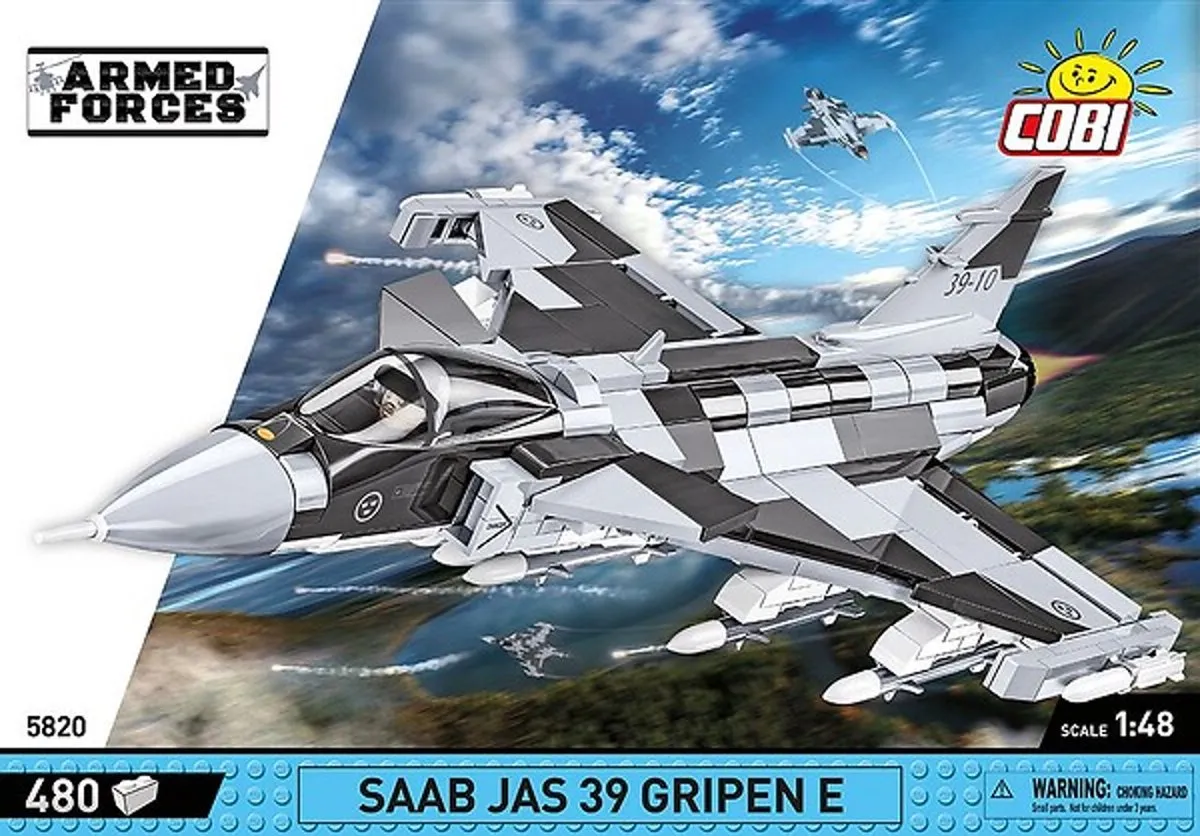 Cobi 5820 Saab JAS 39 Gripen E Bouwdoos - 480 Onderdelen - Grijs