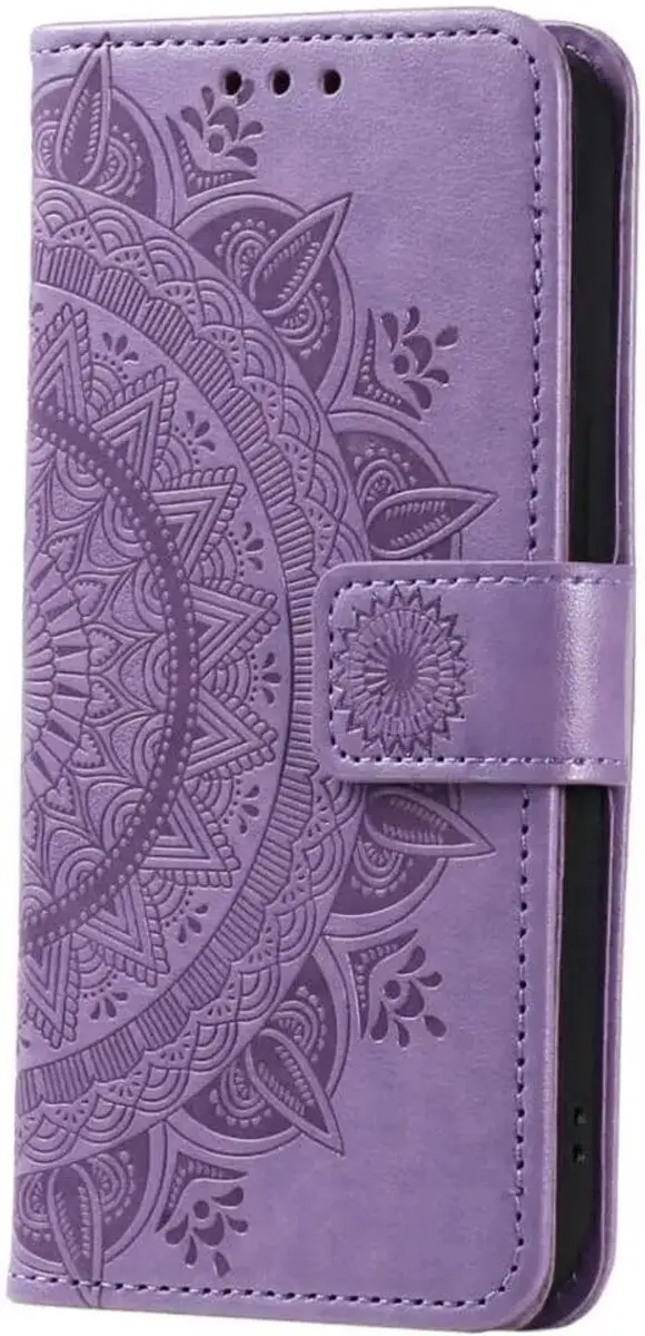 Selected Hoesje Oppo A5 (2025) Mandala - Paars - 3 Pasjes - afbeelding 6 van 6