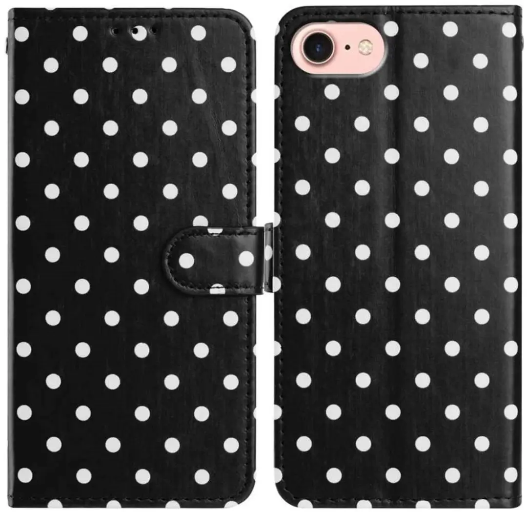 Selected iPhone 16/17 Hoesje Polka Dot Wallet Book