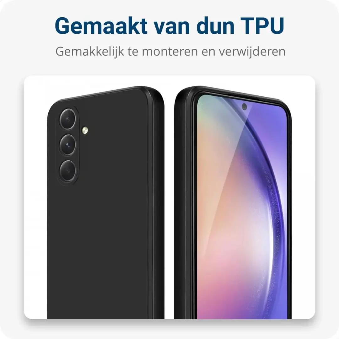 Selected Hoesje Samsung Galaxy A54 Back Cover - Dun TPU Zwart