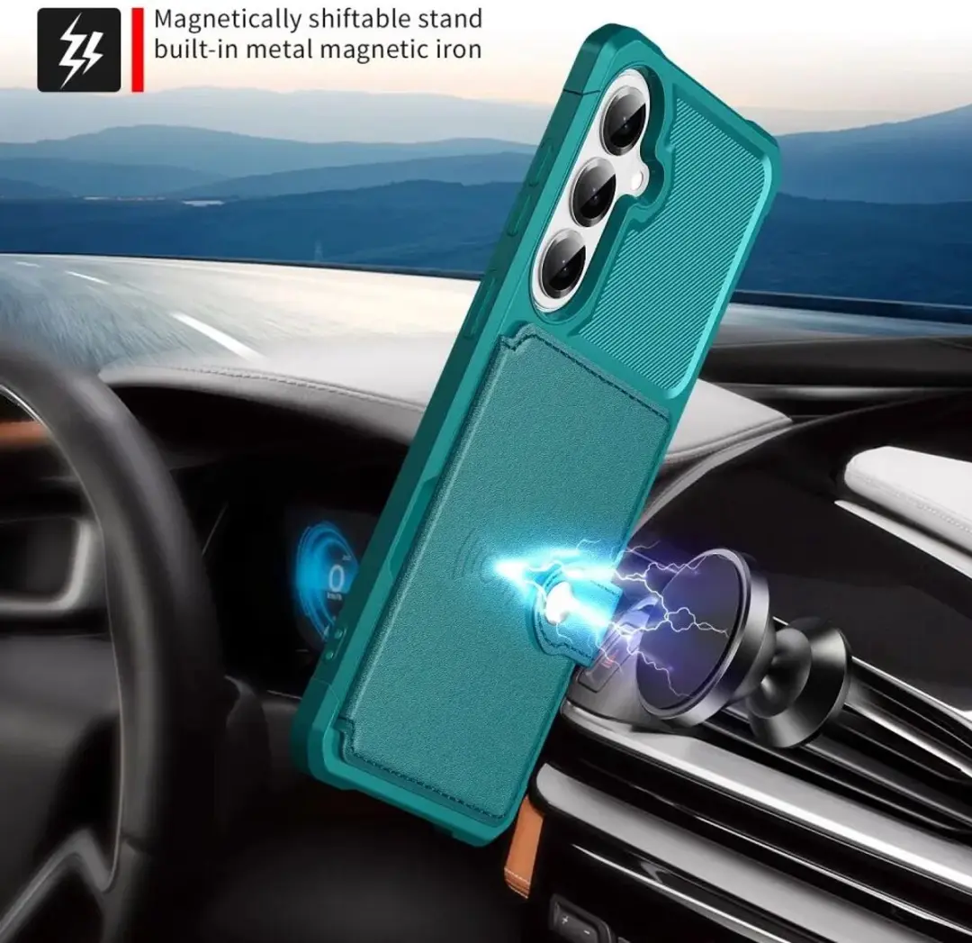 Selected Portemonnee Hoesje Samsung Galaxy A57 - Groen - 4 Pasjes