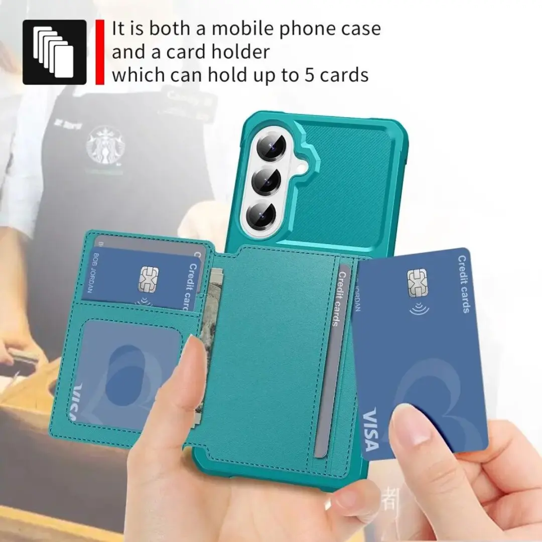 Selected Portemonnee Hoesje Samsung Galaxy A57 - Groen - 4 Pasjes