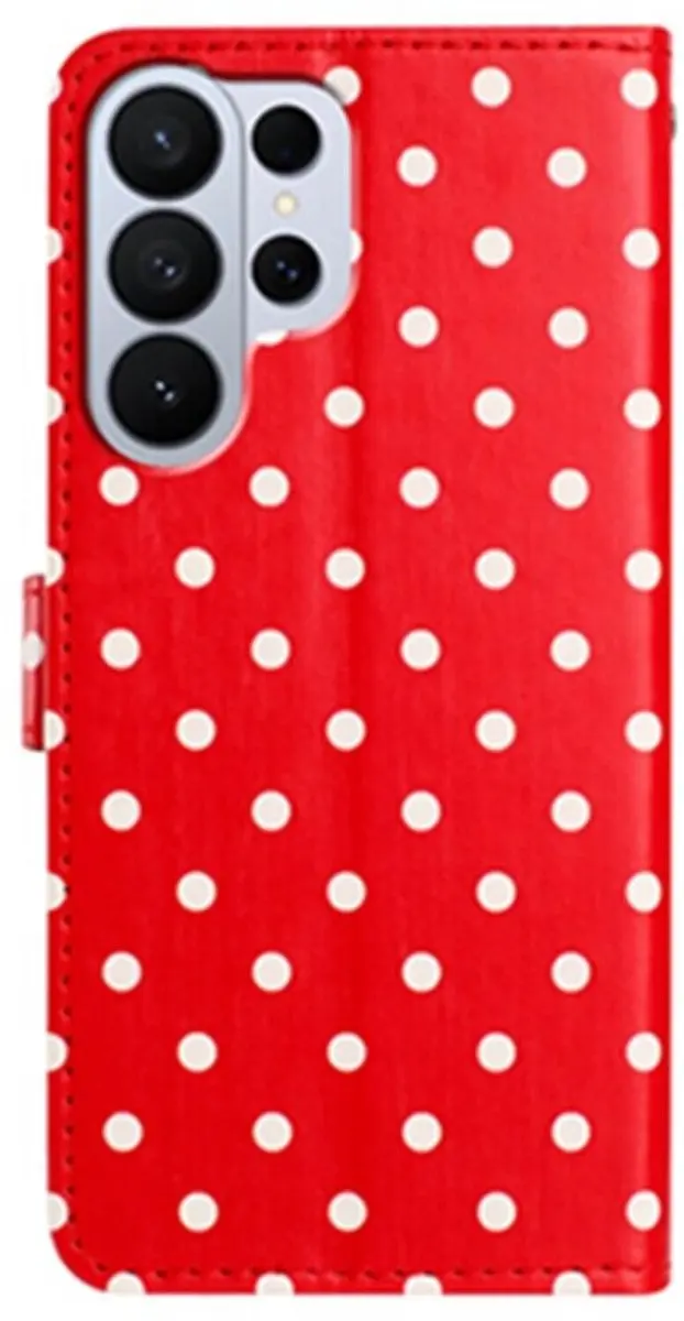 Selected Hoesje Samsung Galaxy S26 Ultra Polka Dot Wallet - Rood