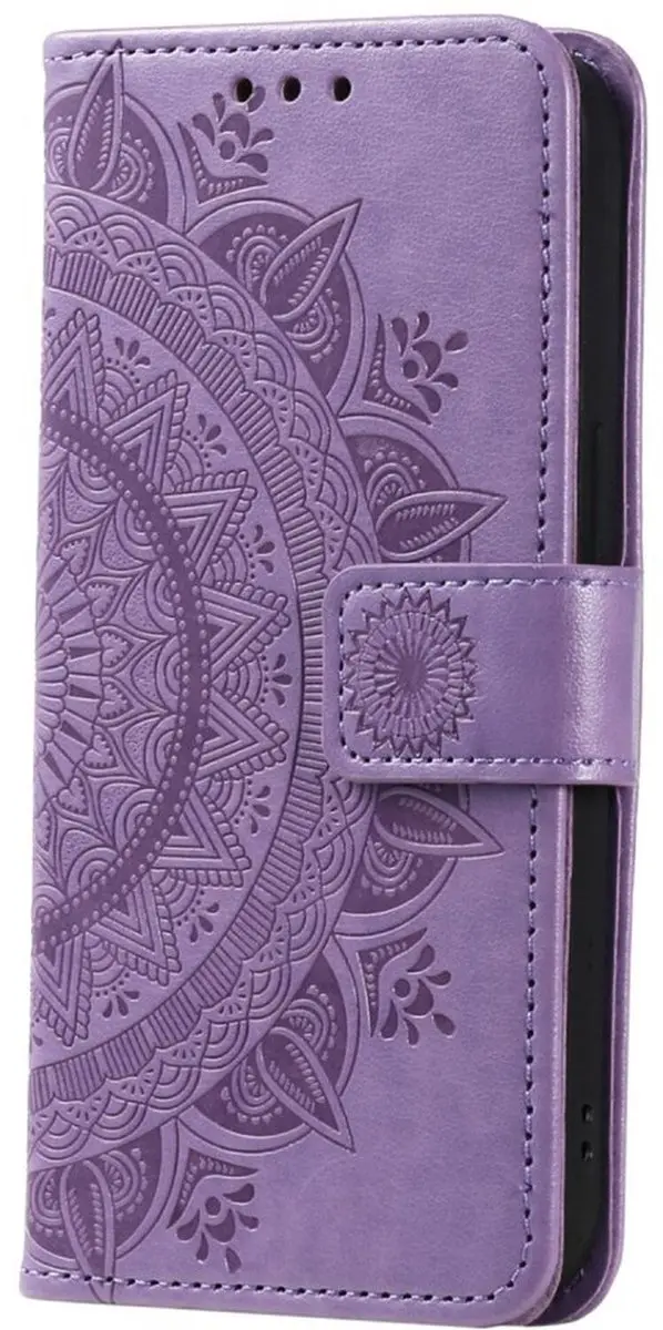 Selected Hoesje Samsung Galaxy A07 Mandala - Paars - 3 Pasjes