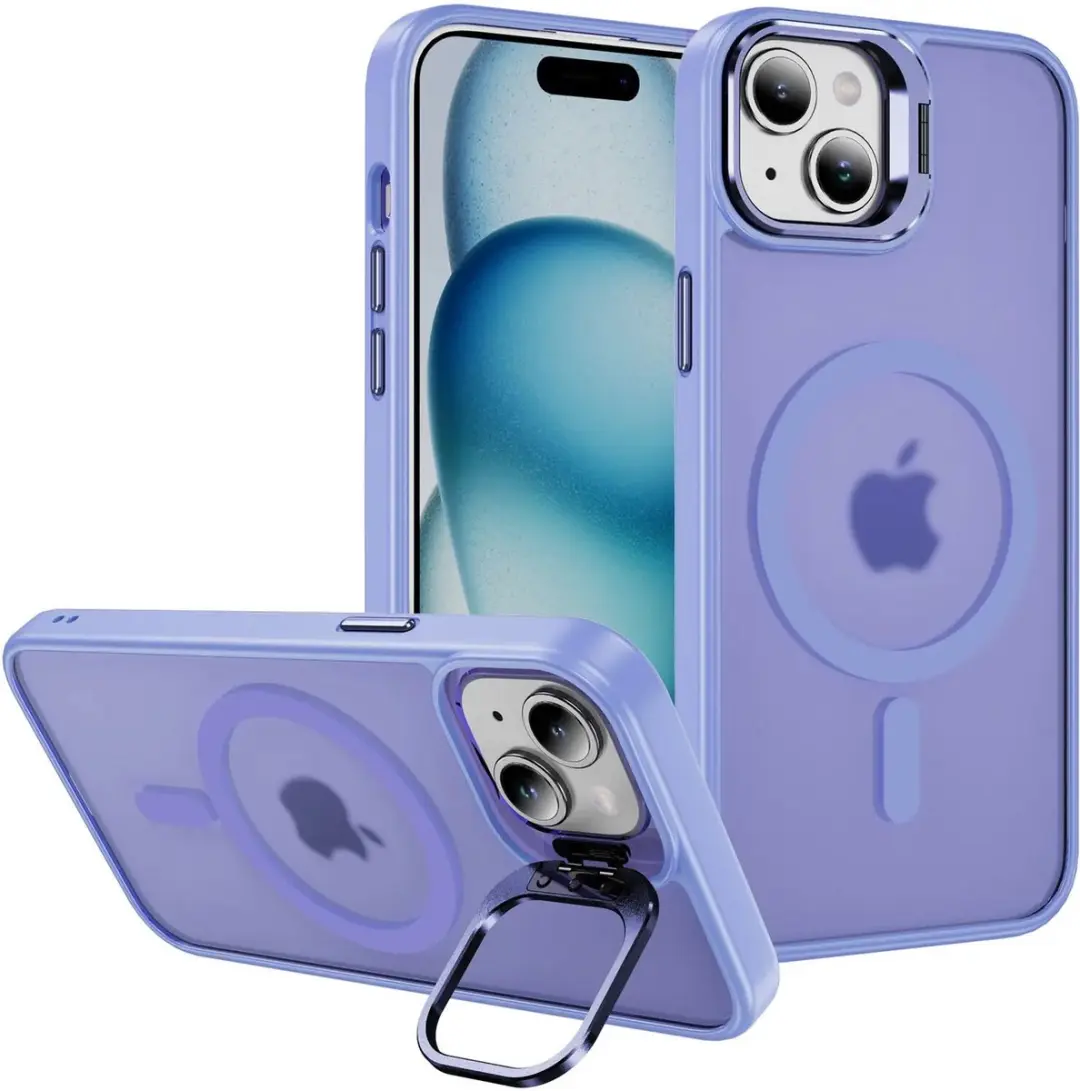 Selected Hoesje iPhone 15 MagSafe Licht Paars