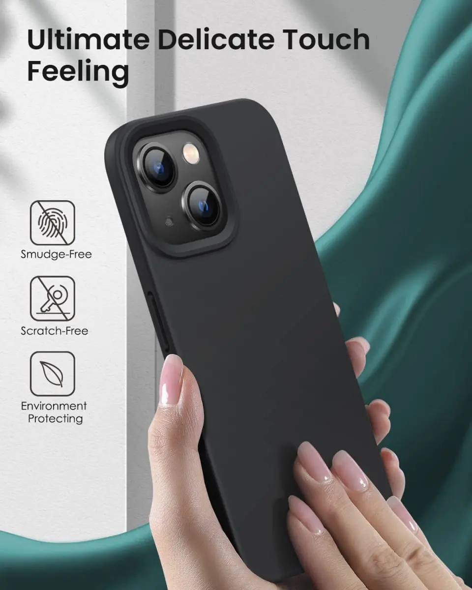 Selected Siliconen Hoesje iPhone 14 - Zwart