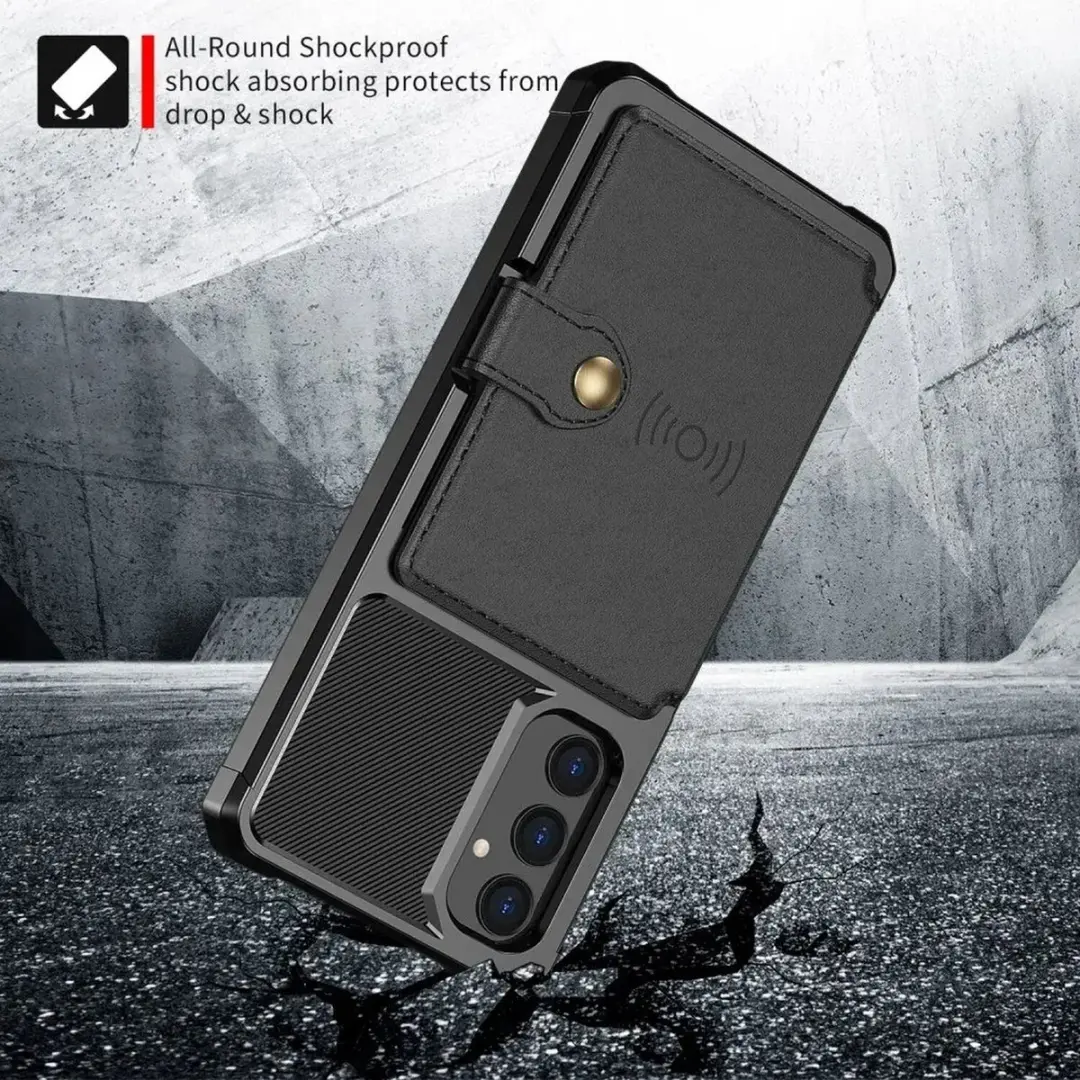 Selected Portemonnee Hoesje Samsung Galaxy A05s - 4 Pasjes - Zwart