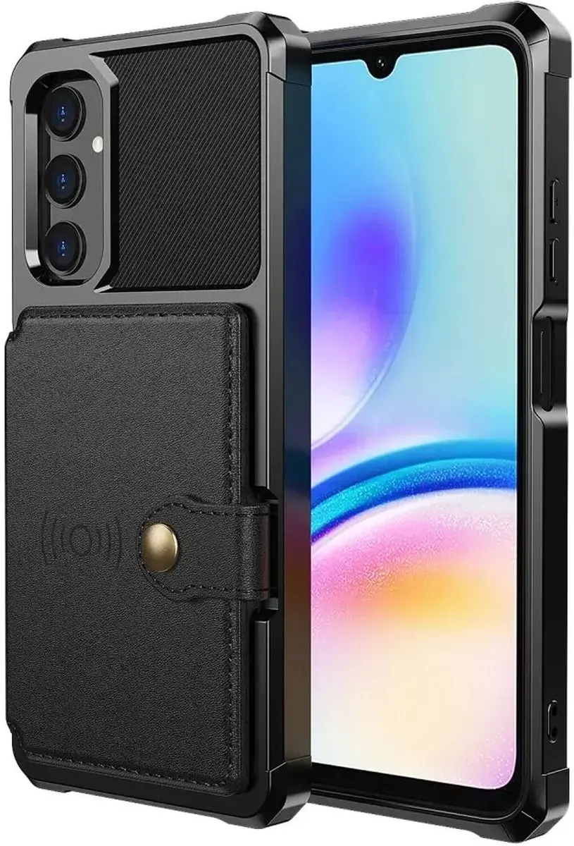 Selected Portemonnee Hoesje Samsung Galaxy A05s - 4 Pasjes - Zwart