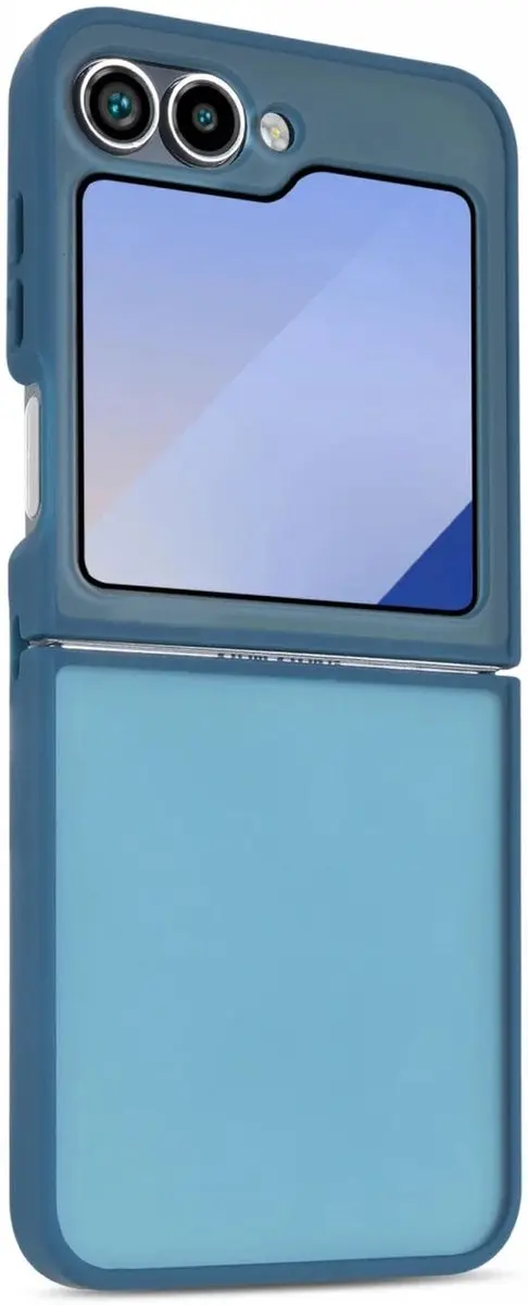 Selected Hoesje Samsung Galaxy Z Flip 6/7 FE - Blauw Matte Back Cover - afbeelding 6 van 6