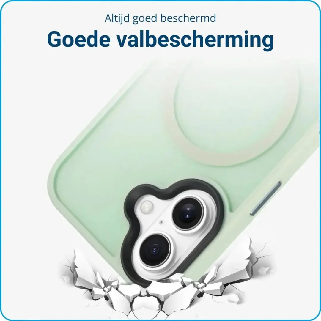 Selected iPhone 16 Hoesje Mat - Licht Groen - MagSafe