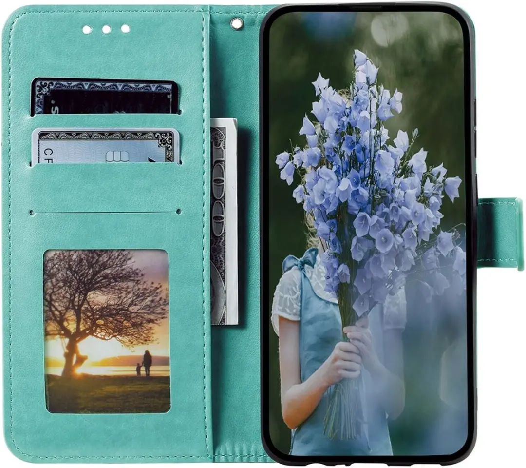 Selected Mandala Book Case Samsung Galaxy A26 - Hoesje Groen - 3 Pasjes