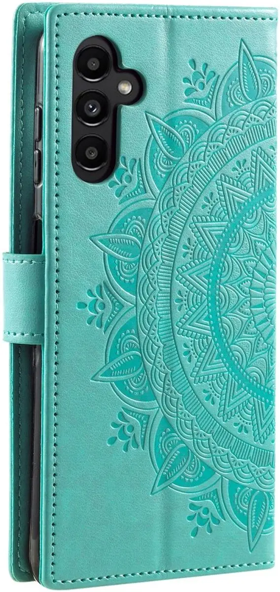 Selected Mandala Book Case Samsung Galaxy A26 - Hoesje Groen - 3 Pasjes