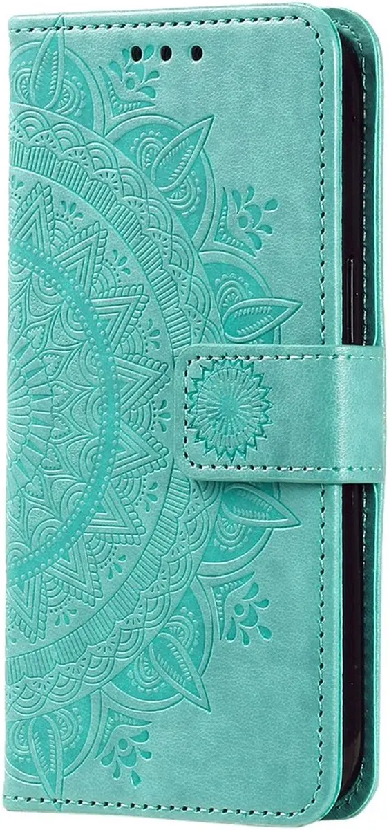 Selected Mandala Book Case Samsung Galaxy A26 - Hoesje Groen - 3 Pasjes