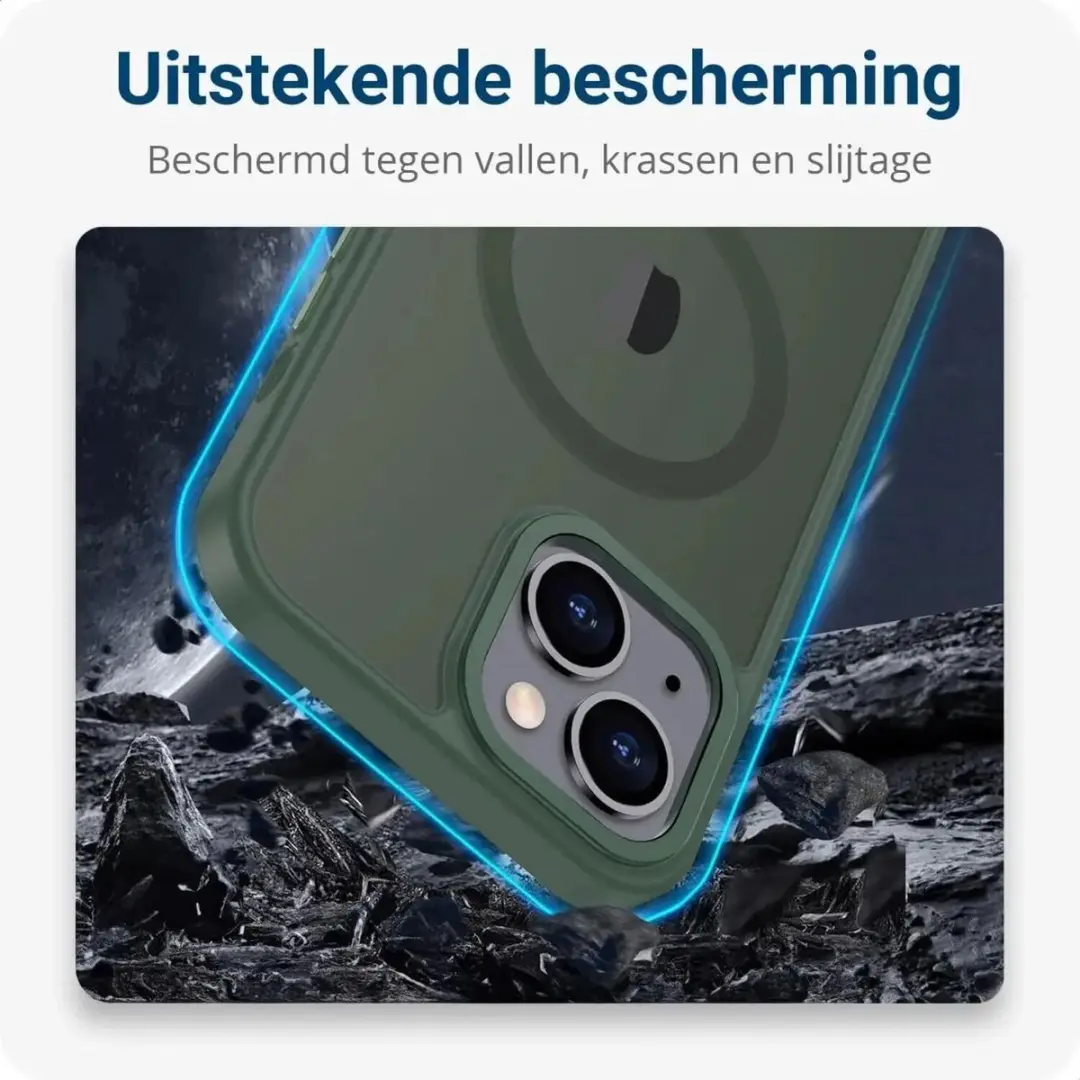 Selected by GSMpunt Apple iPhone 15 Plus Hoesje - Donkergroen - MagSafe - afbeelding 6 van 6