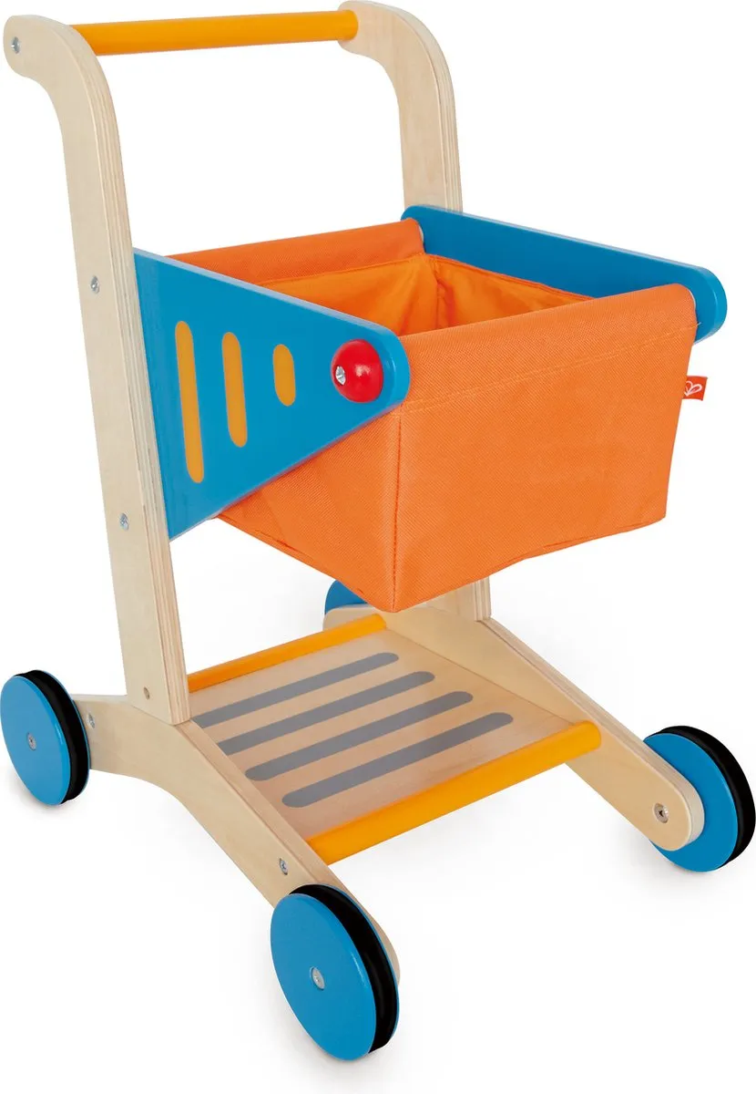 Hape Houten Winkelwagen - Blauw