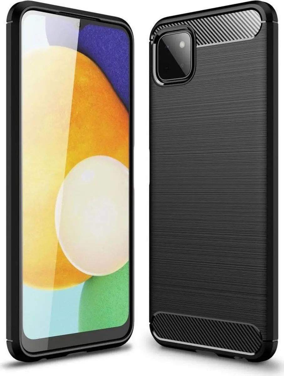 Selected Geborsteld TPU Hoesje Samsung Galaxy A22 5G - Zwart
