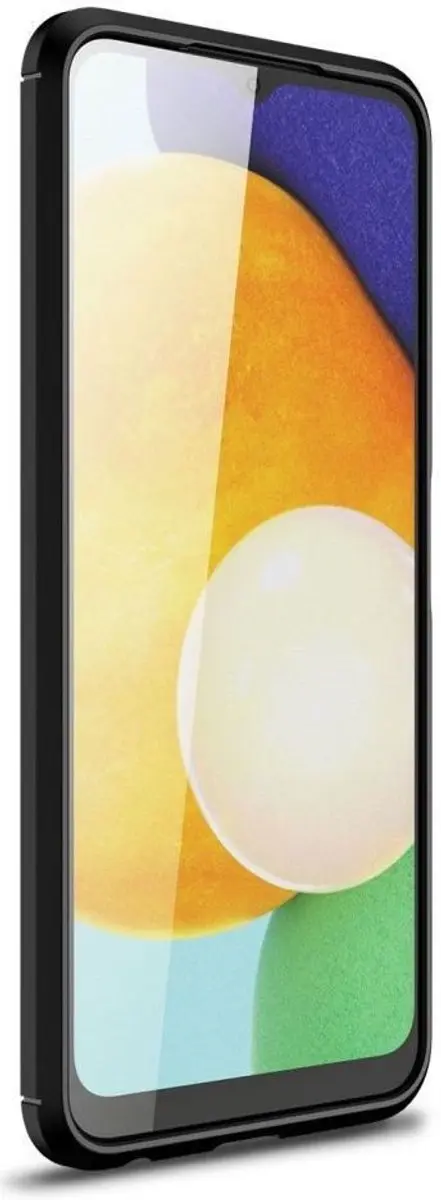 Selected Geborsteld TPU Hoesje Samsung Galaxy A22 5G - Zwart