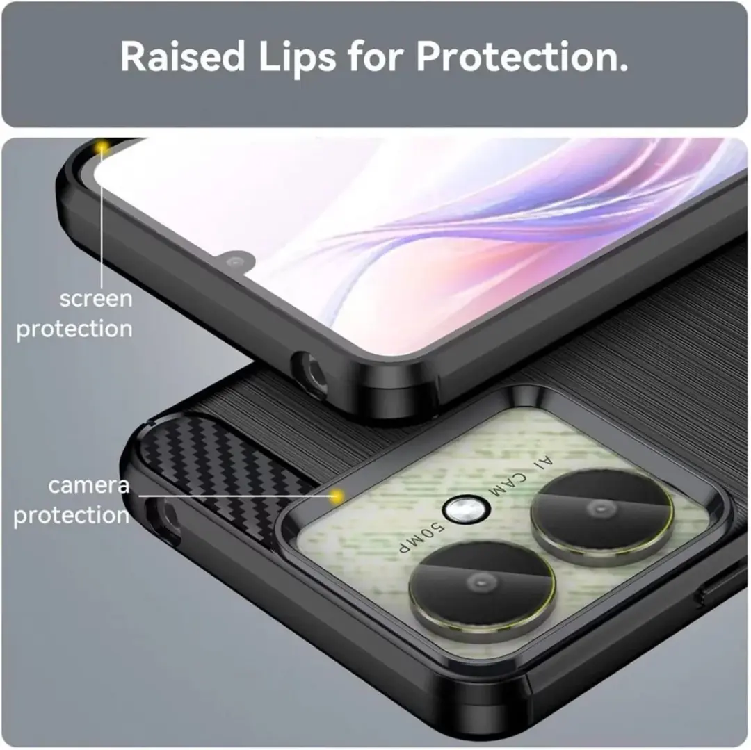 Selected TPU Hoesje Xiaomi Poco C65 - Zwart