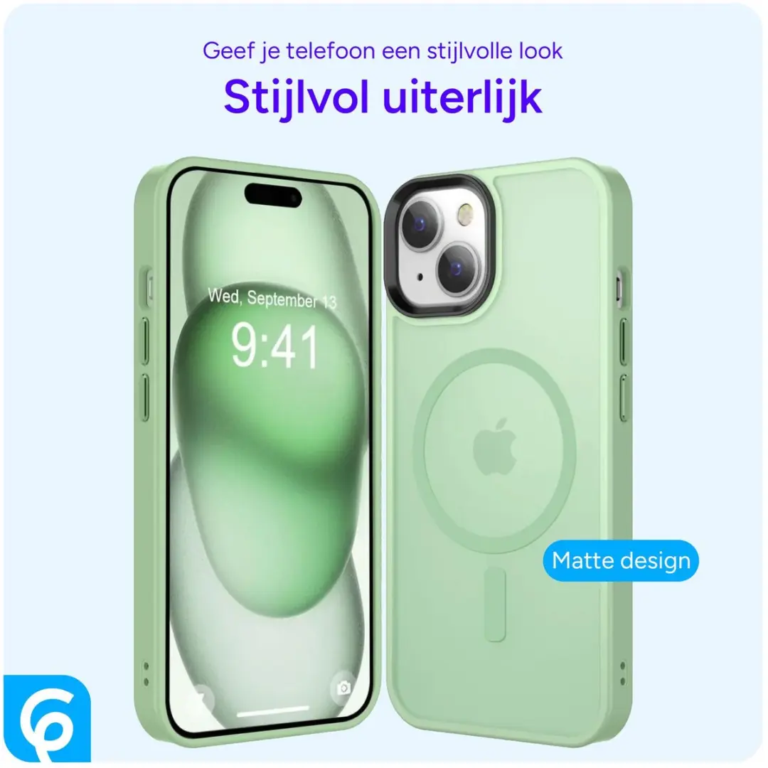 Selected iPhone 15 MagSafe Hoesje - Groen