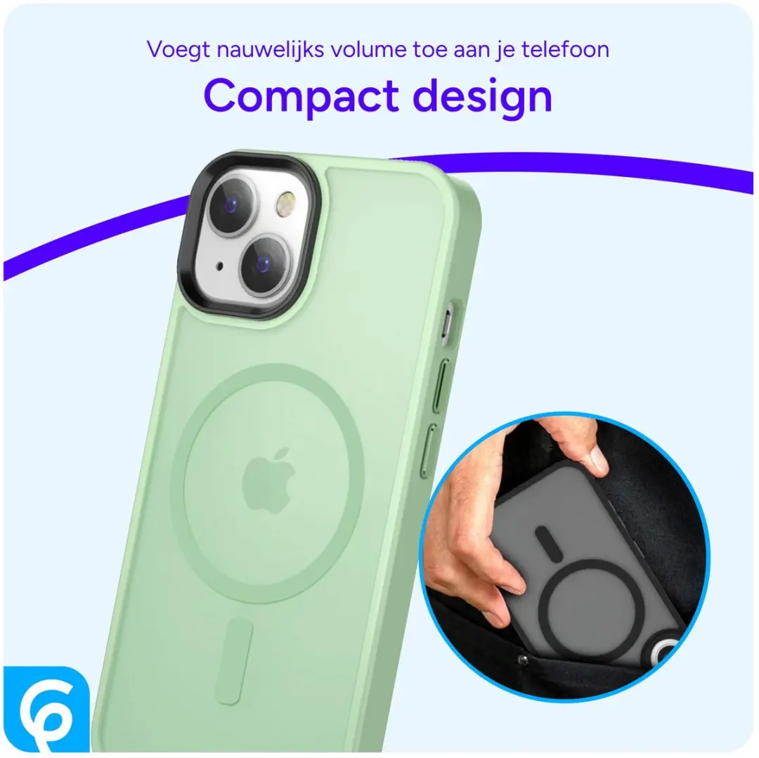 Selected iPhone 15 MagSafe Hoesje - Groen