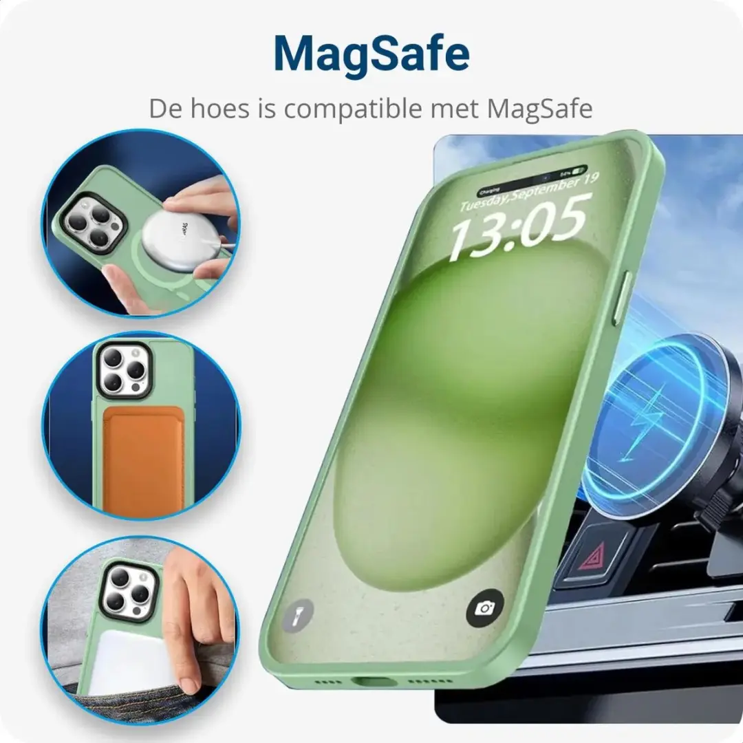 Selected by GSMpunt Apple iPhone 15 Pro Max Hoesje - Groen - MagSafe