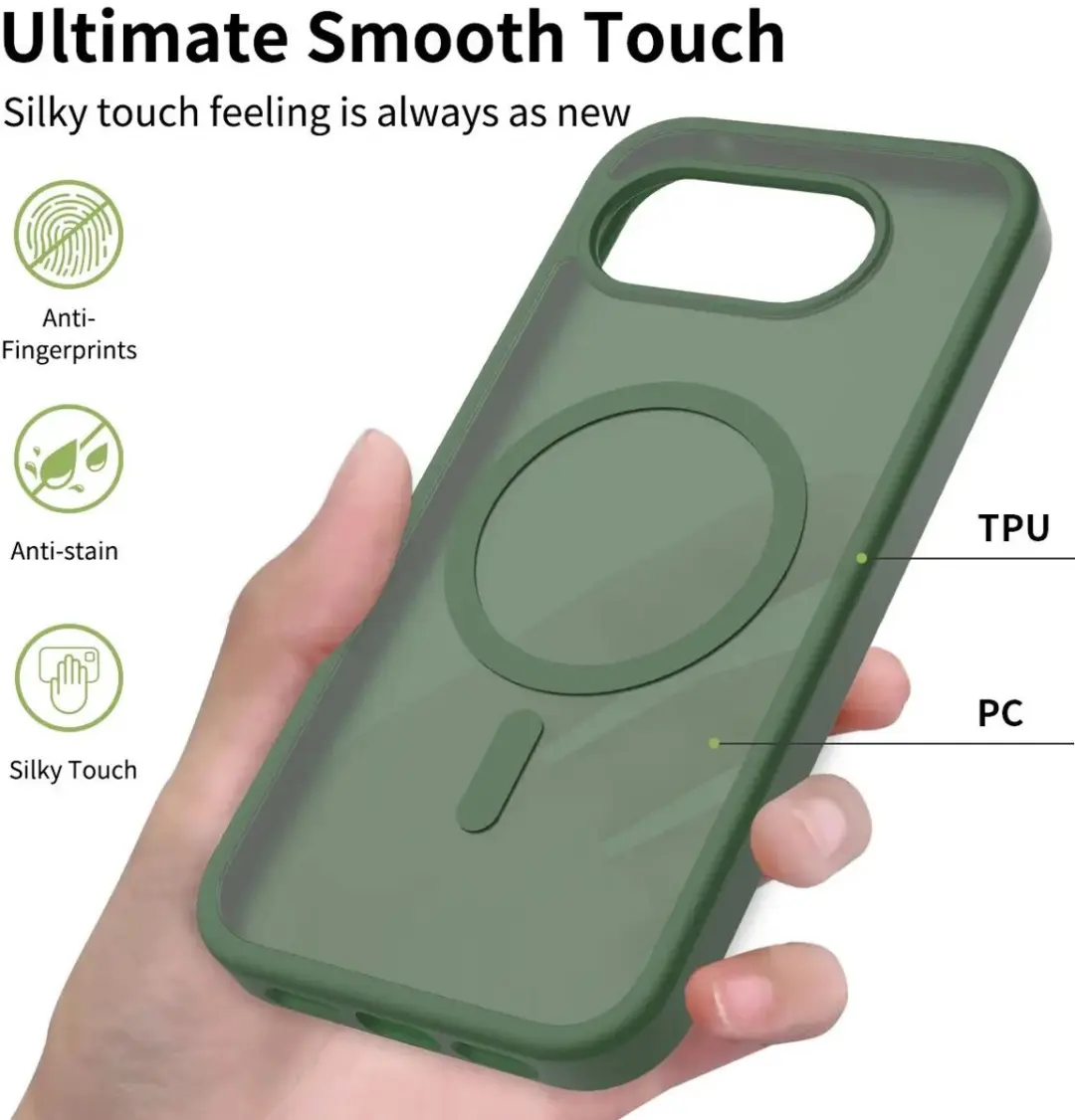 Selected by GSMpunt.nl Google Pixel 10a Hybrid Hoesje - Groen