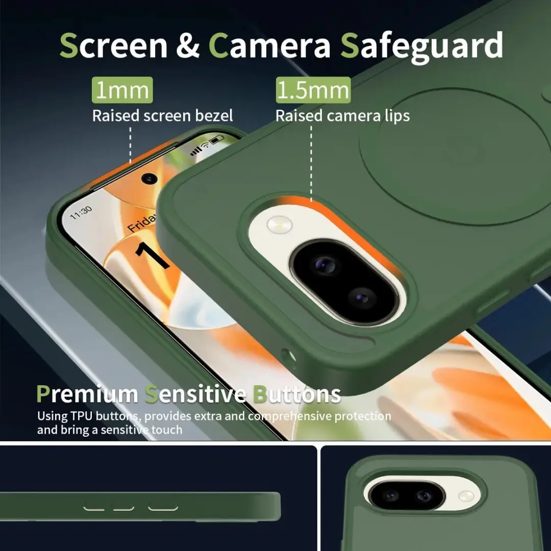 Selected by GSMpunt.nl Google Pixel 10a Hybrid Hoesje - Groen