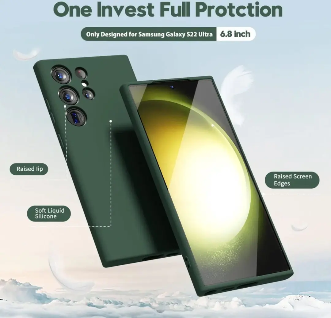 Selected by GSMpunt Samsung Galaxy S22 Ultra Hoesje - Donkergroen TPU
