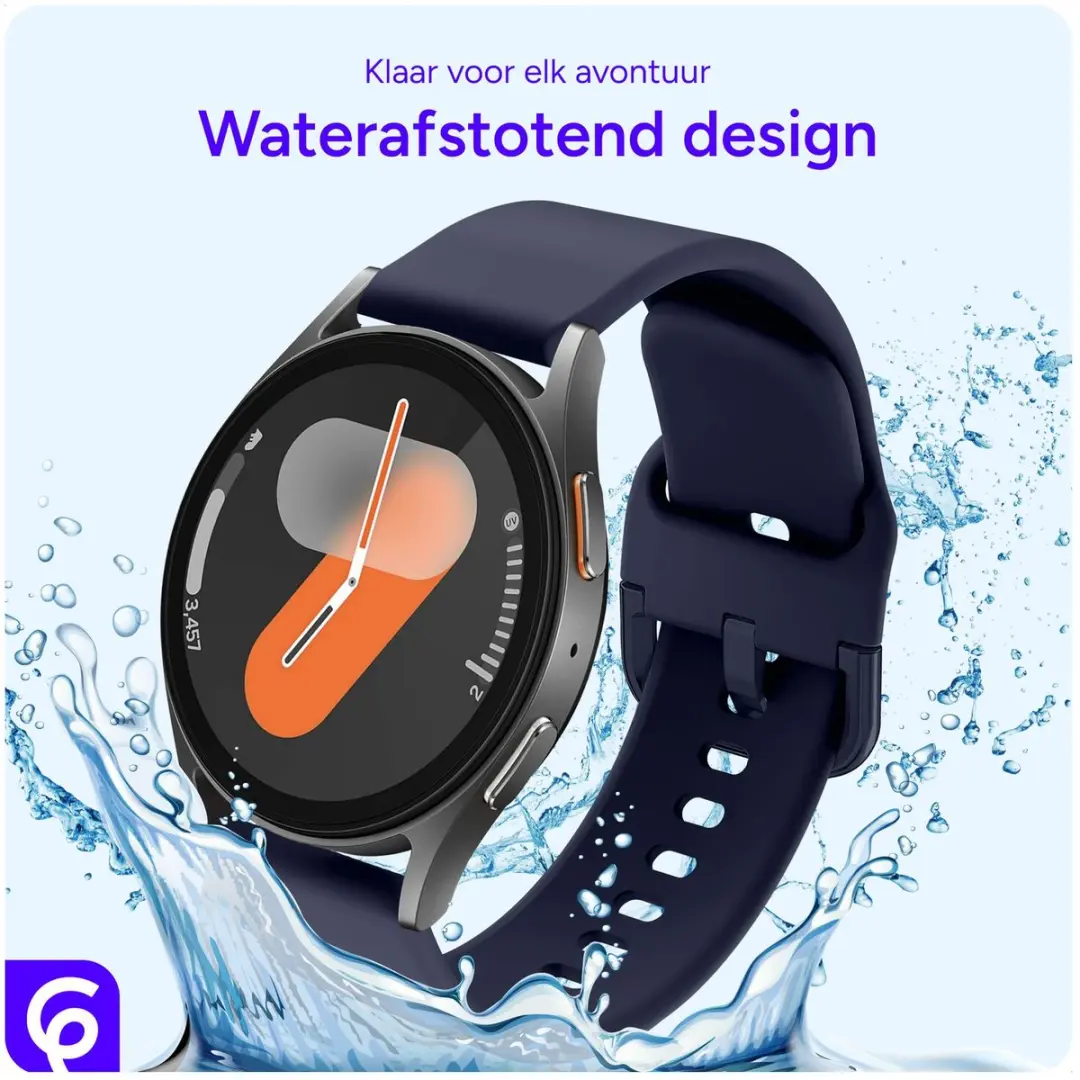 Selected SBG Universeel 22mm Horloge Bandje - Siliconen - Midnight Blue