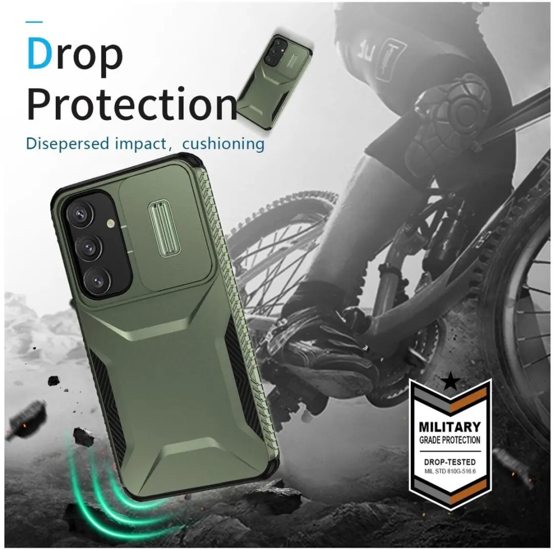 Selected Hoesje Samsung Galaxy S25/S24 Camera Slider Groen