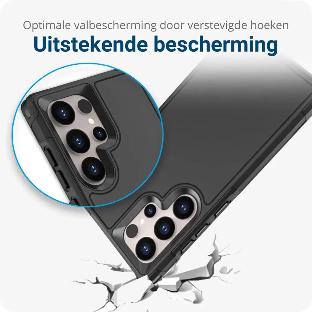 Selected Hoesje Samsung Galaxy S24 Ultra MagSafe Dual-Layer Zwart