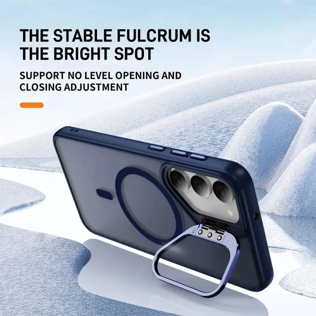 Selected Hoesje Samsung Galaxy S23 MagSafe Blauw - Camera Kickstand
