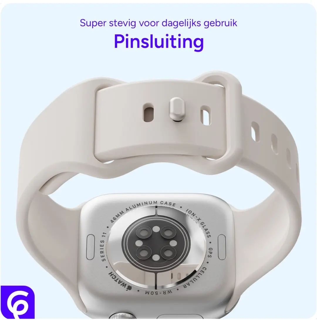 Selected SBG Siliconen Bandje Apple Watch SE 3 40mm - Sterrenlicht