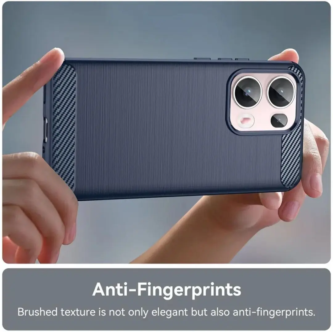 Selected Geborsteld TPU Hoesje Oppo Reno 13 Pro - Blauw