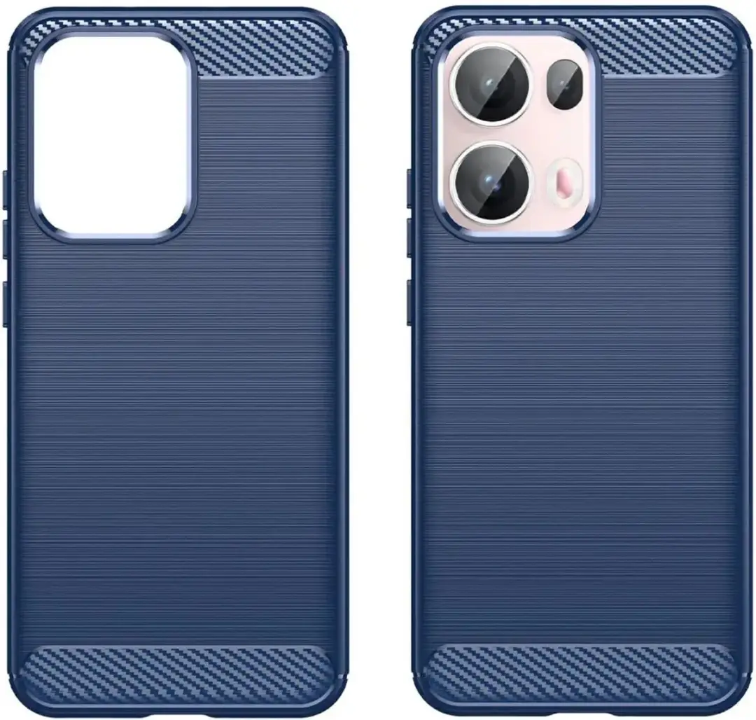 Selected Geborsteld TPU Hoesje Oppo Reno 13 Pro - Blauw