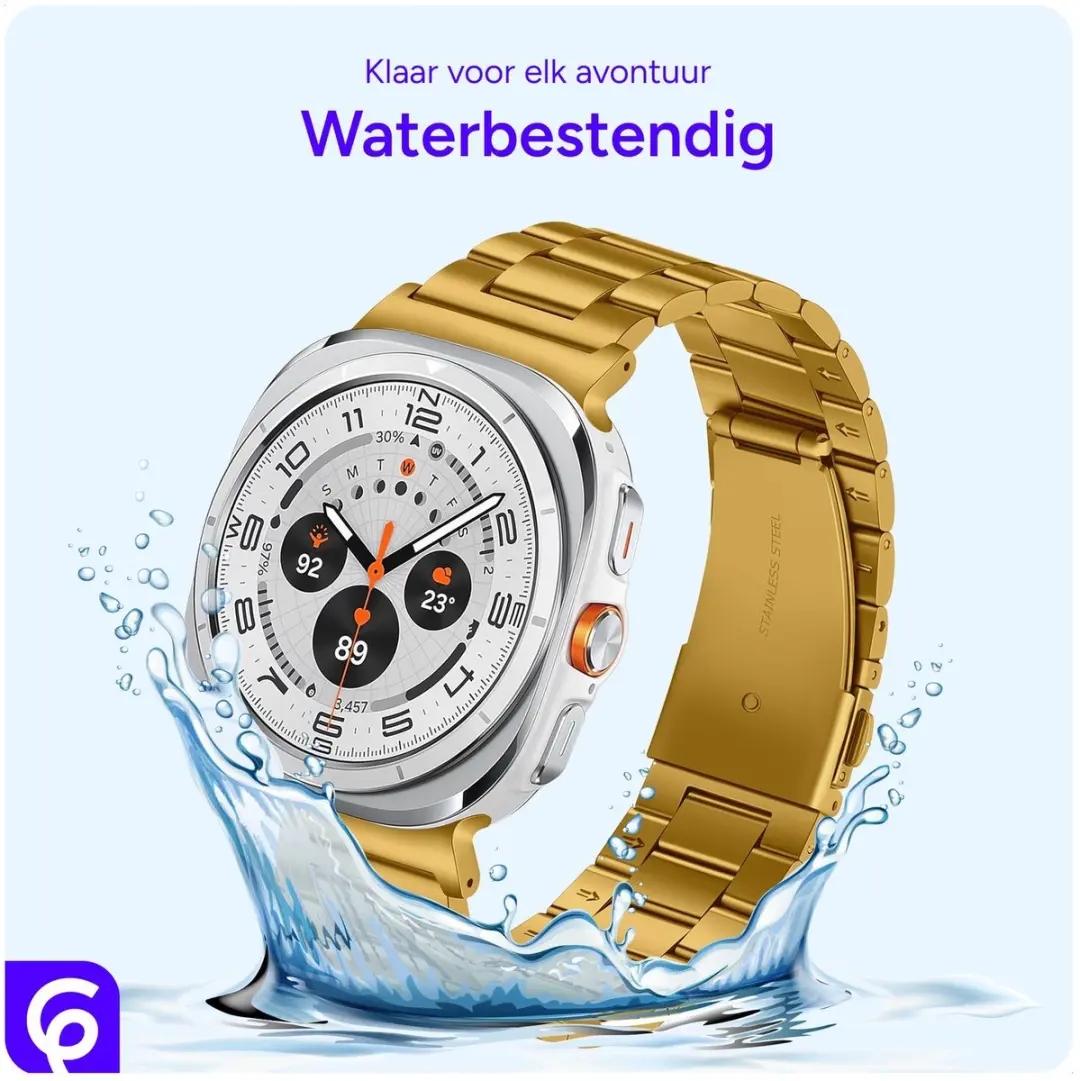 Selected SBG Roestvrij Stalen Schakelbandje Goud - Samsung Galaxy Watch Ultra