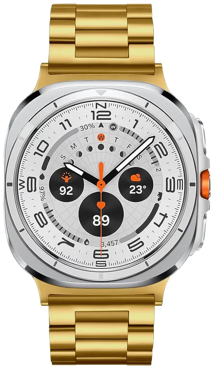 Selected SBG Roestvrij Stalen Schakelbandje Goud - Samsung Galaxy Watch Ultra