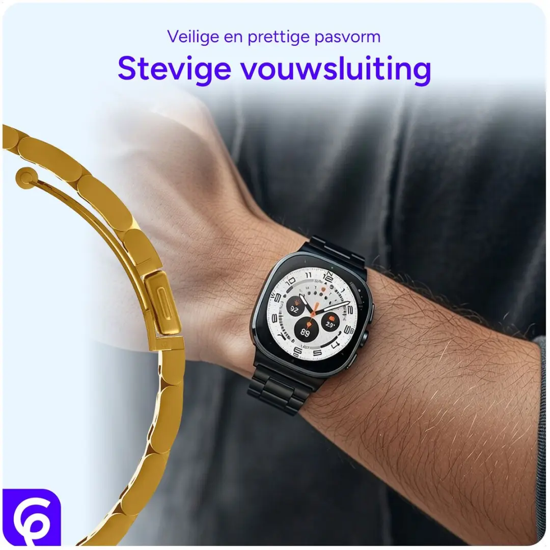 Selected SBG Roestvrij Stalen Schakelbandje Goud - Samsung Galaxy Watch Ultra - afbeelding 6 van 6