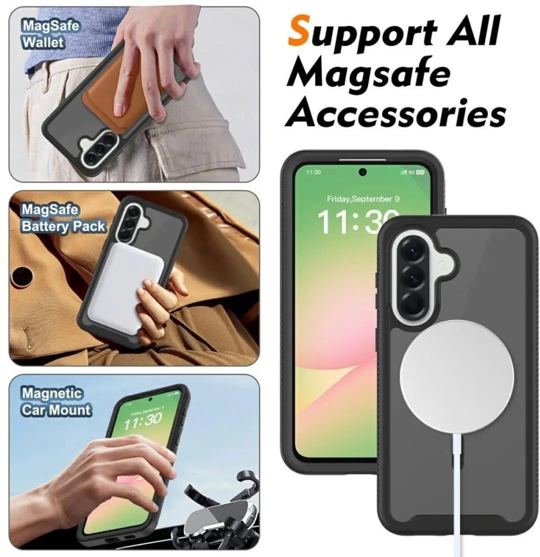 Selected Hoesje Samsung Galaxy A57 MagSafe - Transparant Zwart - afbeelding 6 van 6