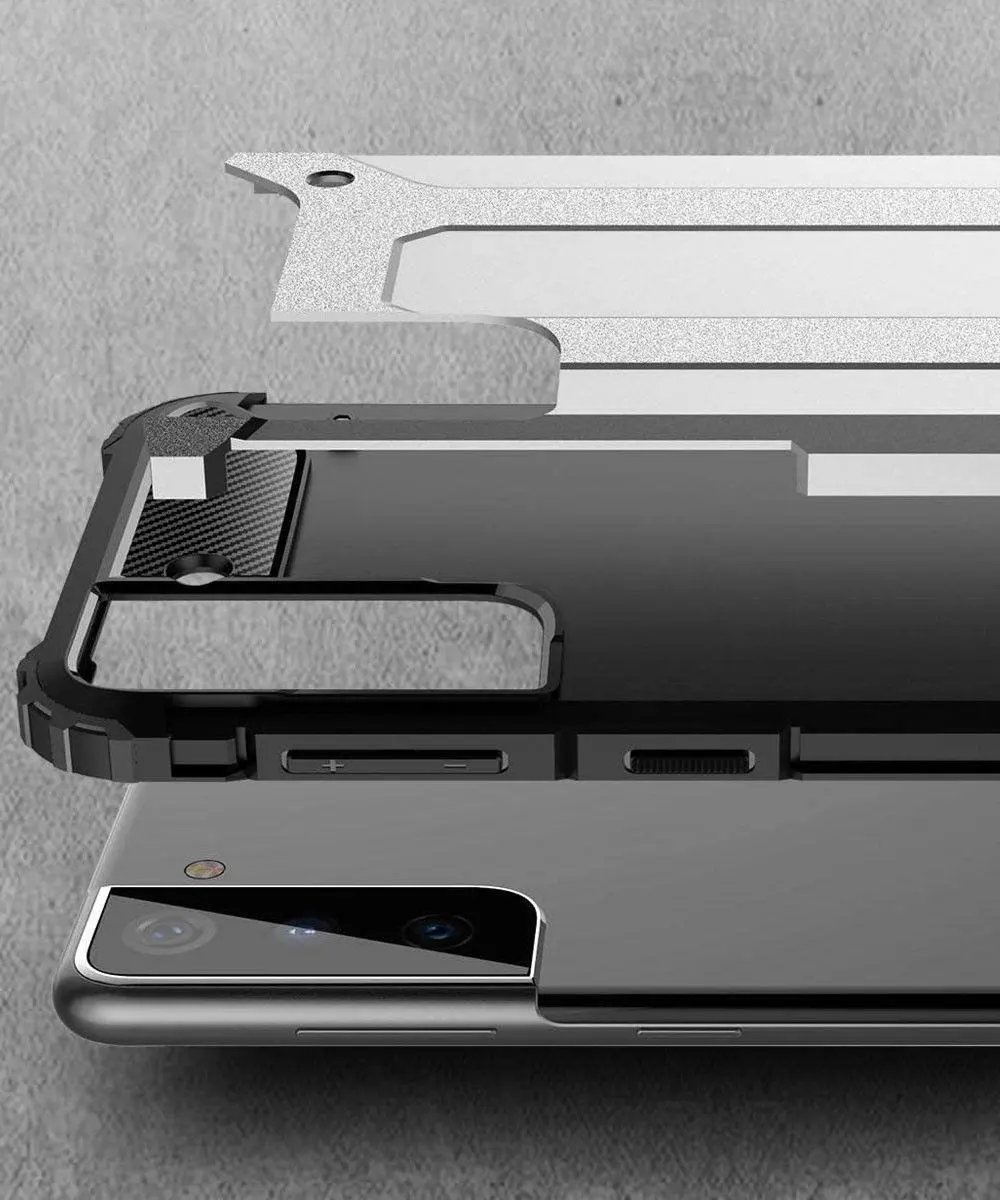 Selected Hoesje Samsung Galaxy S21 Hybride Schokbestendig - Zwart